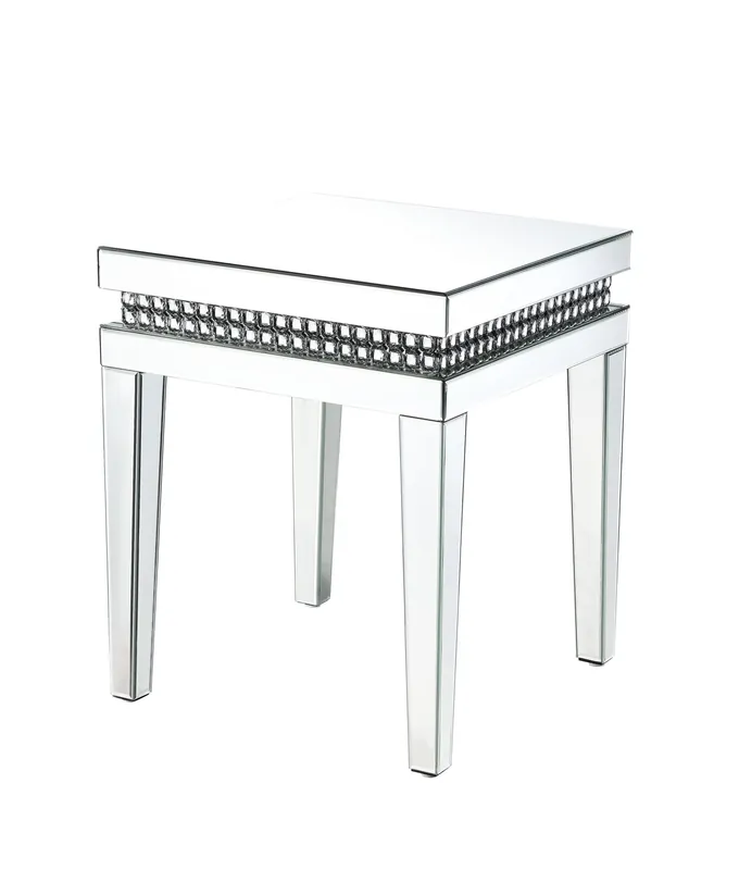 24" Silver Mirrored Square End Table By Homeroots Free Delivery