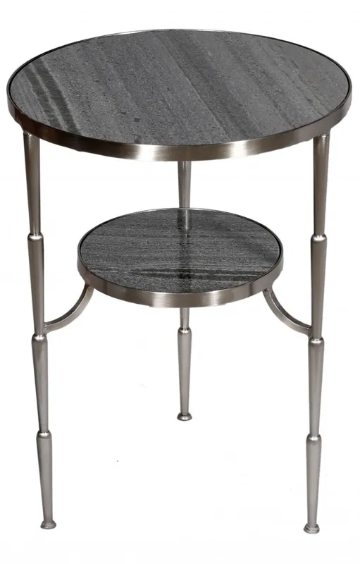 Markdown 22" Nickel Marble And Iron Round End Table By Homeroots