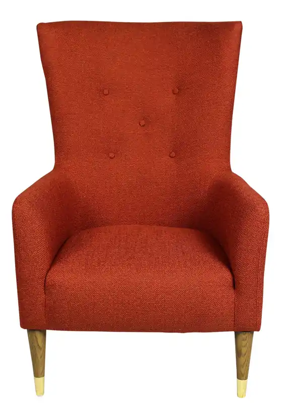 In Demand 28" Orange And Natural Solid Color Lounge Chair By Homeroots