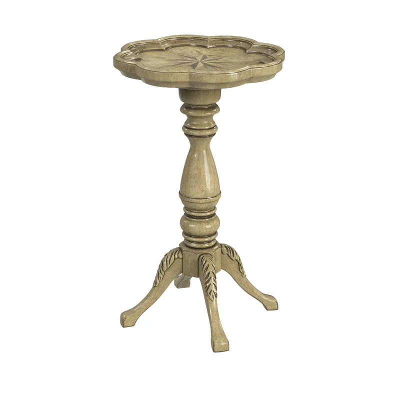 Worldwide Shipping 20" Beige Manufactured Wood Round End Table By Homeroots