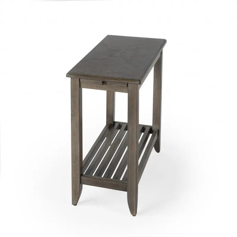 24" Brown Gray Rectangular End Table With Shelf By Homeroots Grab Now