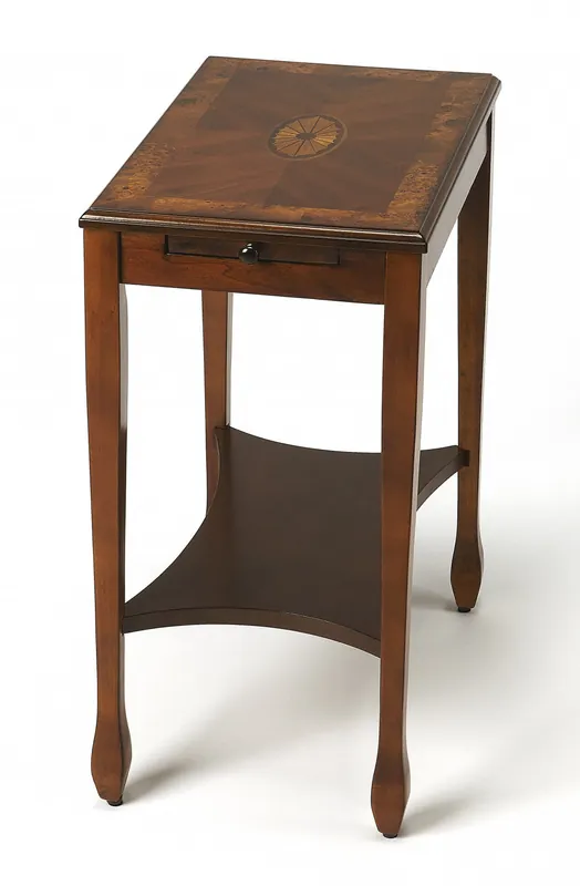 Don’t Miss Out 25" Medium Brown Manufactured Wood Rectangular End Table With Shelf By