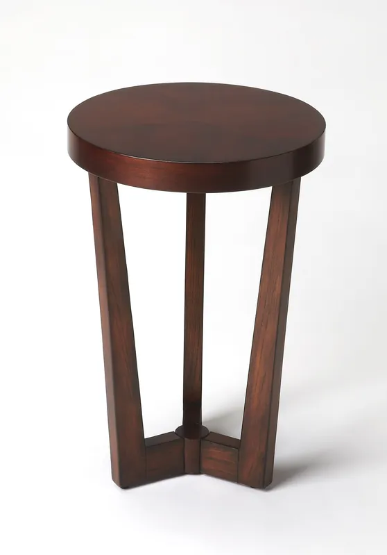 24" Cherry Manufactured Wood Round End Table By Homeroots Best Seller