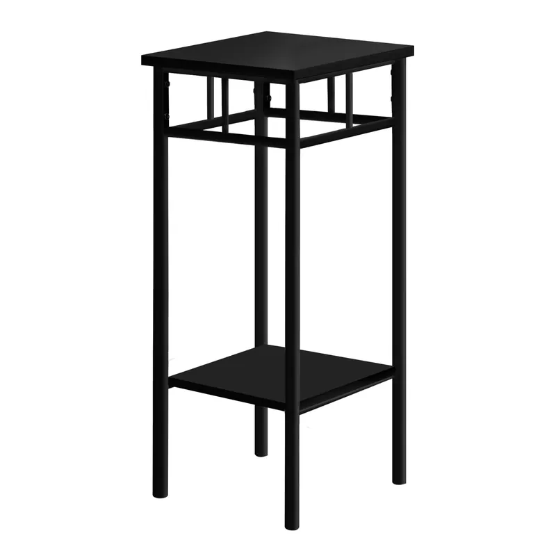 28" Black End Table With Shelf By Homeroots Next Day Delivery