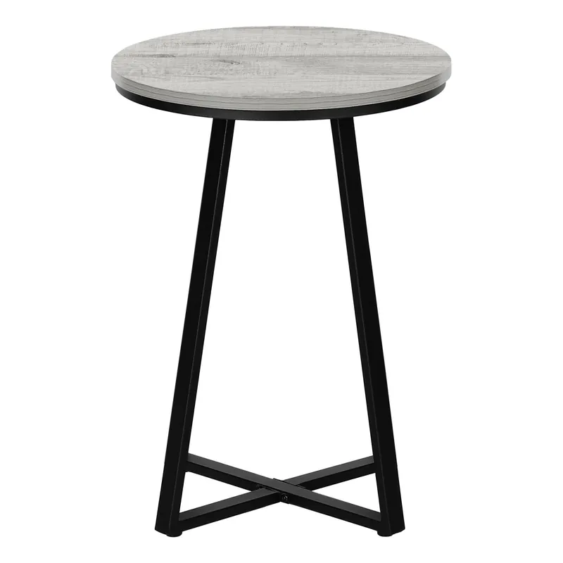 Free Shipping 22" Black And Grey Round End Table By Homeroots