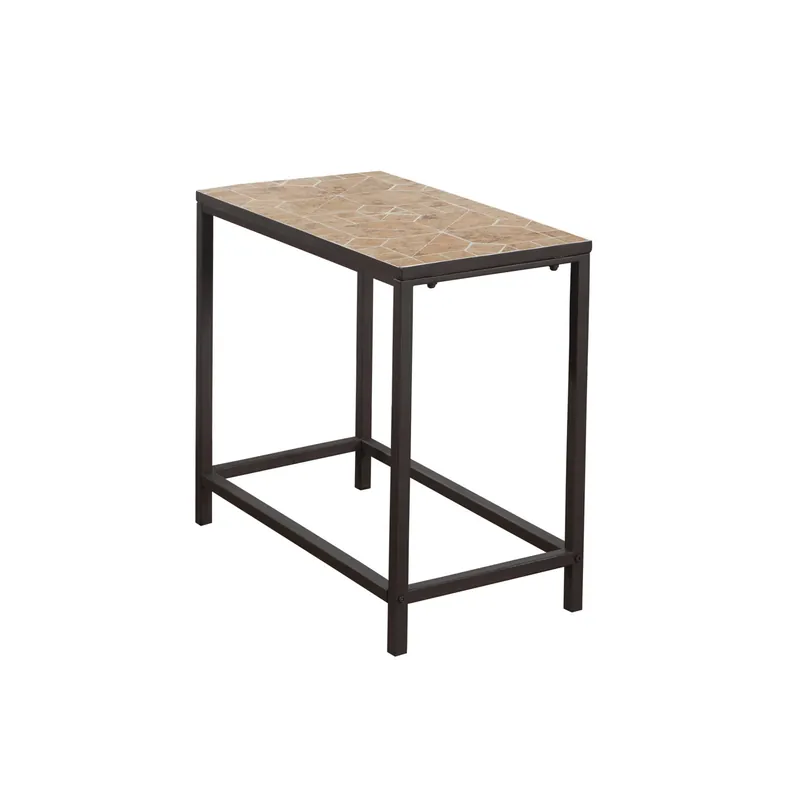 Free Shipping 22" Brown Tile End Table By Homeroots