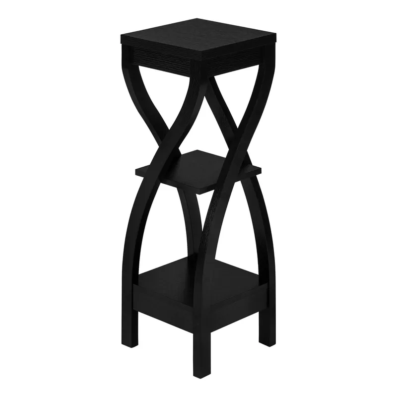 Top Rated 32" Black End Table With Two Shelves By Homeroots