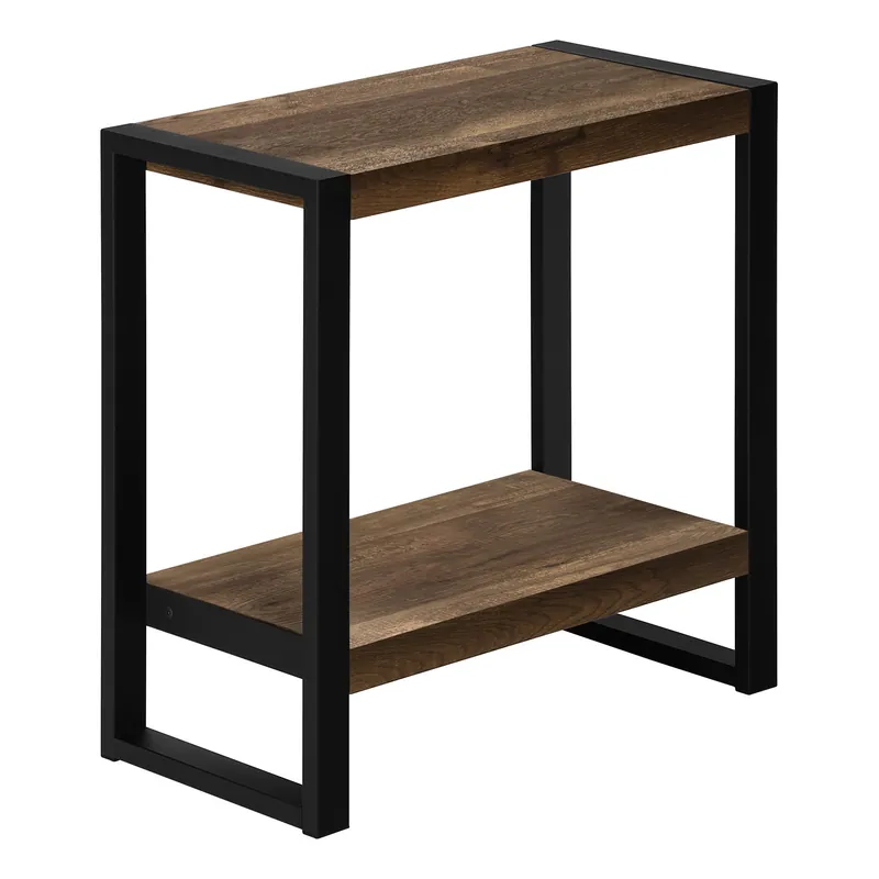 24" Black And Brown End Table With Shelf By Homeroots Must Have