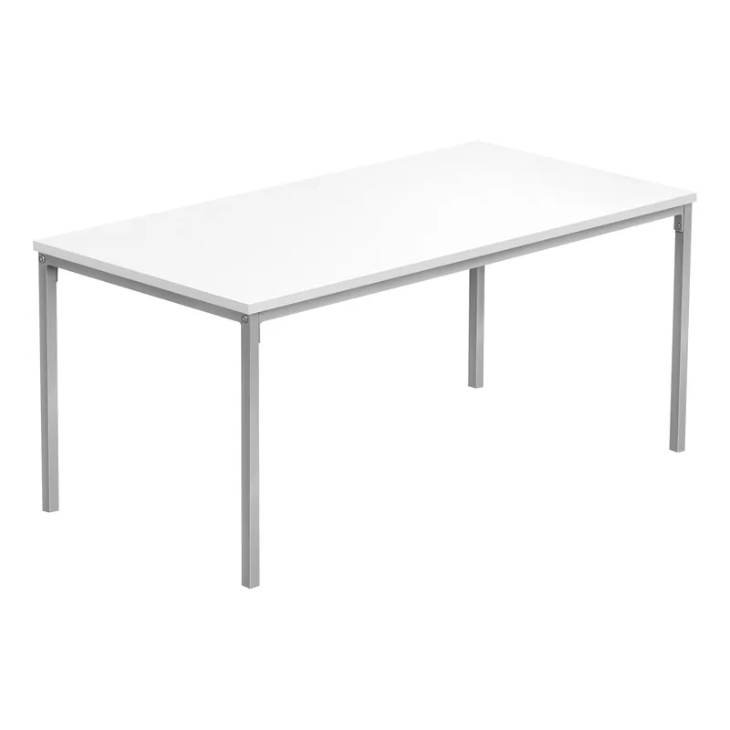 Today Only 40" White And Silver Rectangular Coffee Table By Homeroots