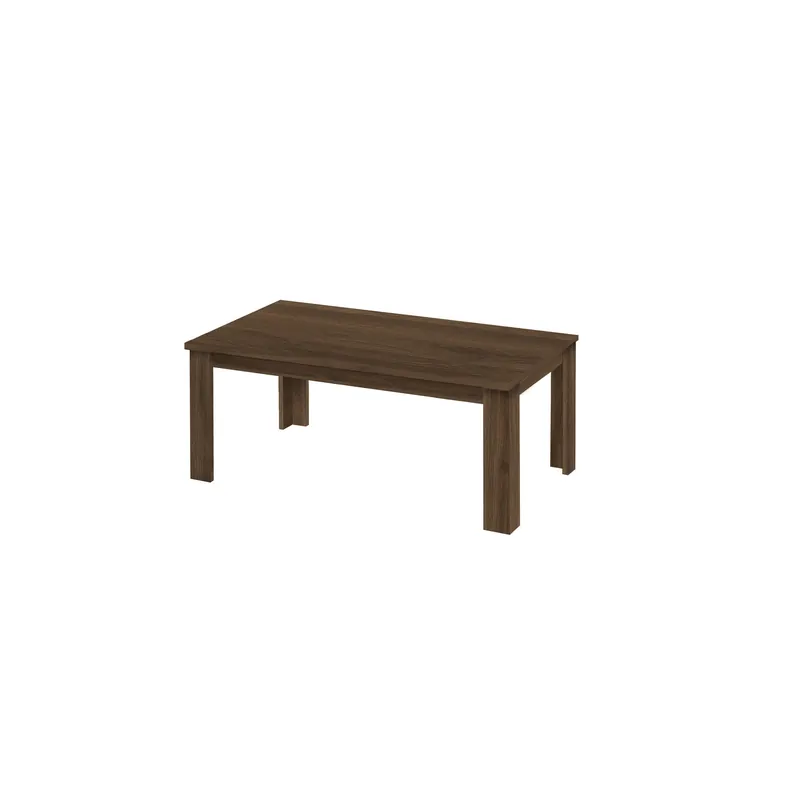 Set Of Three 44" Dark Brown Rectangular Coffee Table By Homeroots Hassle-Free Returns