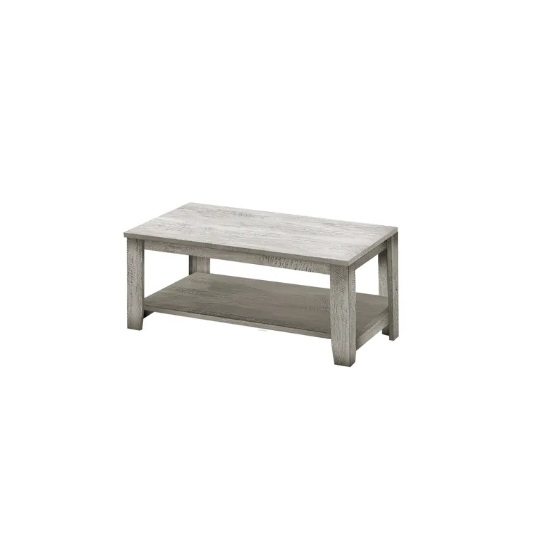 Set Of Three 42" Gray Rectangular Coffee Table With Three Shelves By H Editor’s Pick