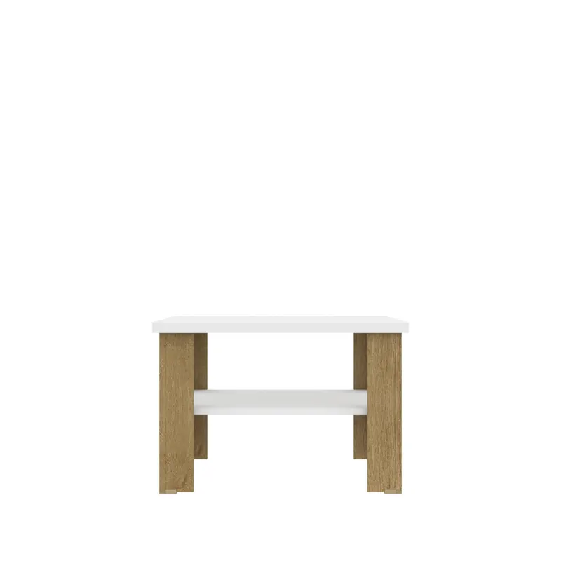 36" Natural And White End Table By Homeroots Place Order