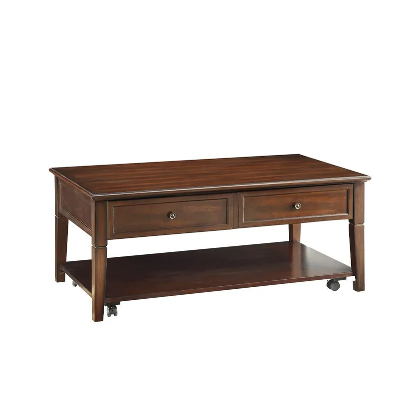 48" Walnut Manufactured Wood Rectangular Lift Top Coffee Table With Sh New Release
