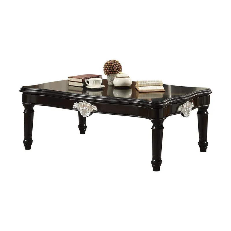 55" Black Rectangular Coffee Table By Homeroots Last Chance
