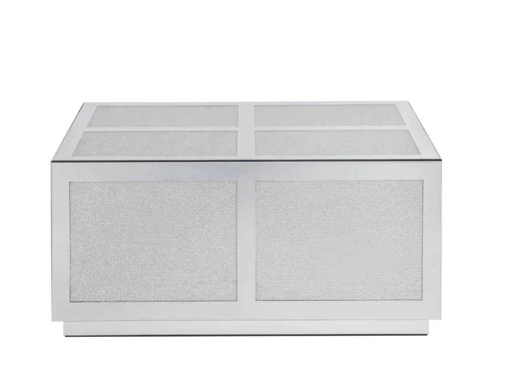 Today Only 36" Silver Mirrored Rectangular Mirrored Coffee Table By Homeroots