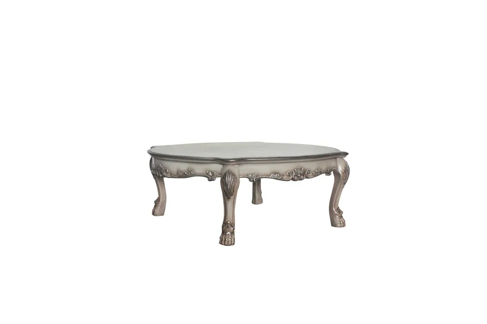 Buy Direct 54" Vintage Bone White Solid Wood Rectangular Coffee Table By Homeroot
