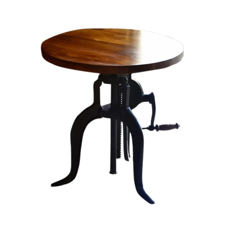 Buy Today 19" Black And Chestnut Solid Wood Round End Table By Homeroots