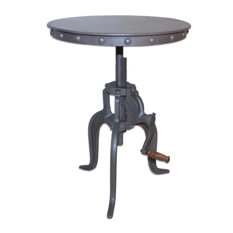 While Supplies Last 19" Inndustrial And Industrial Metal Round End Table By Homeroots