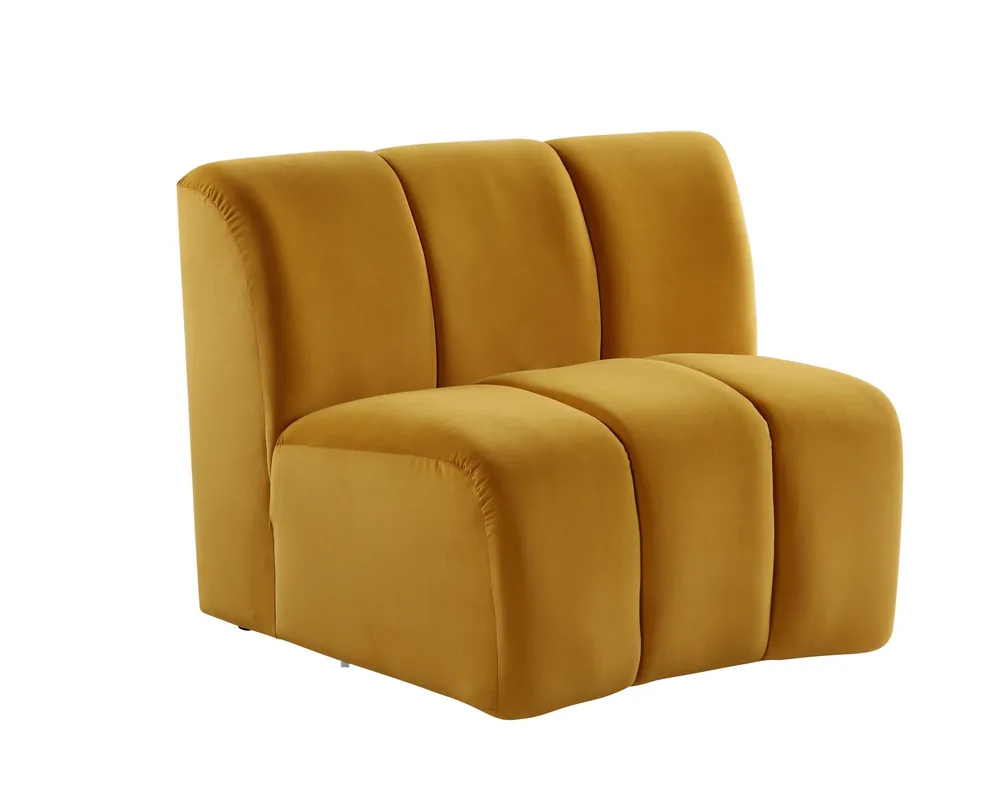43" Yellow And Black Velvet Slipper Chair By Homeroots Reduced Price