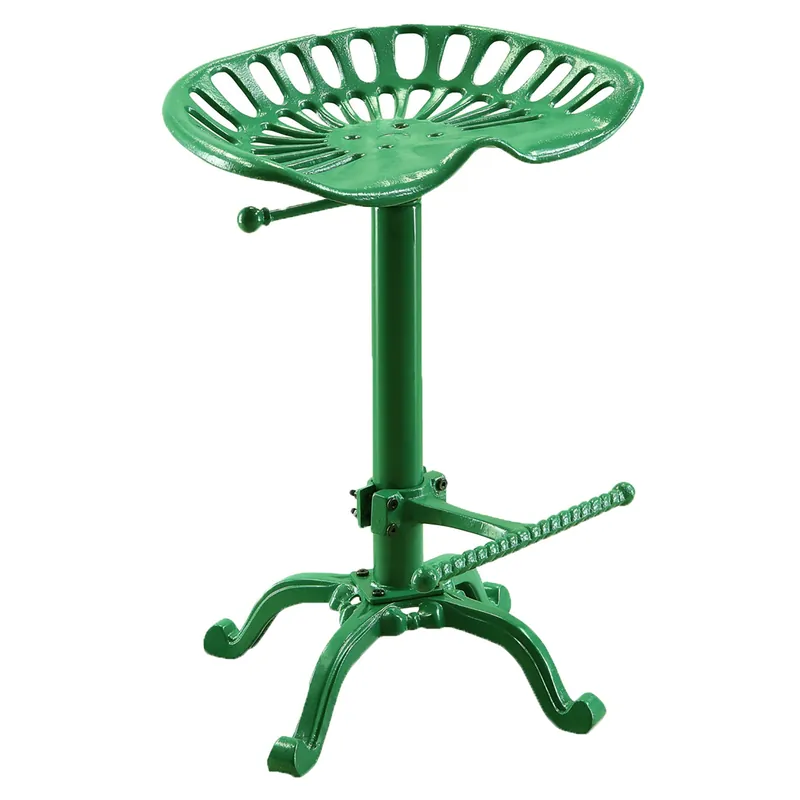 23" Green Backless Adjustable Height Bar Chair With Footrest By Homero Fan Favorite