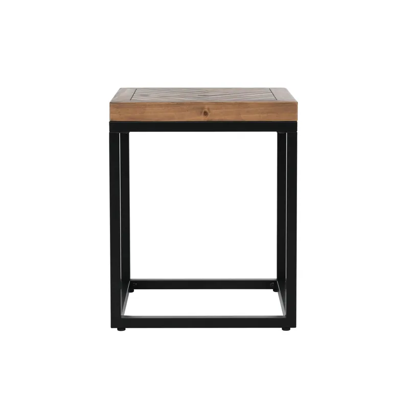 22" Black And Brown Solid Wood End Table By Homeroots New Arrival