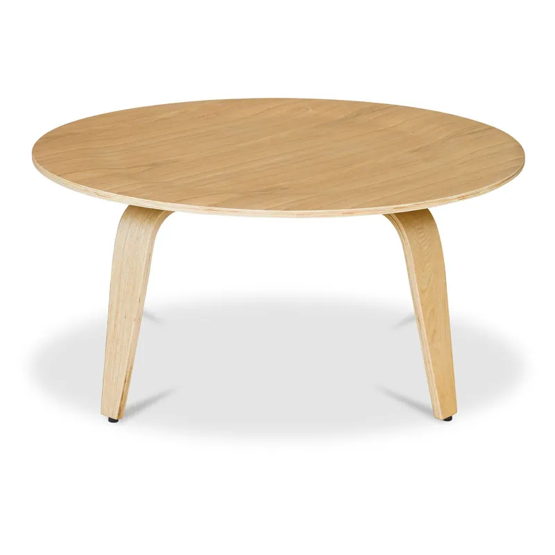 34" Natural Round Coffee Table By Homeroots Crafted