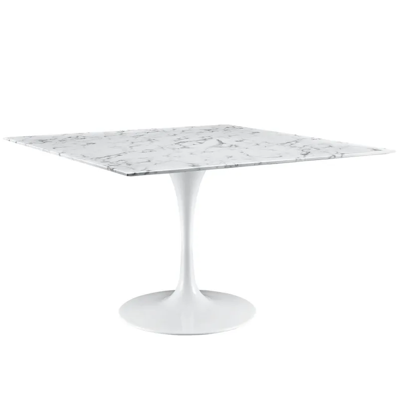 Crafted Lippa 48" Square Artificial Marble Dining Table By Modway - EEI-1638