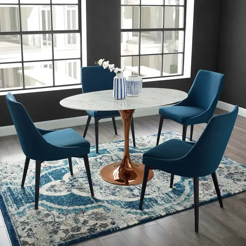 Lippa 48" Oval Artificial Marble Dining Table By Modway - EEI-3225 Crafted