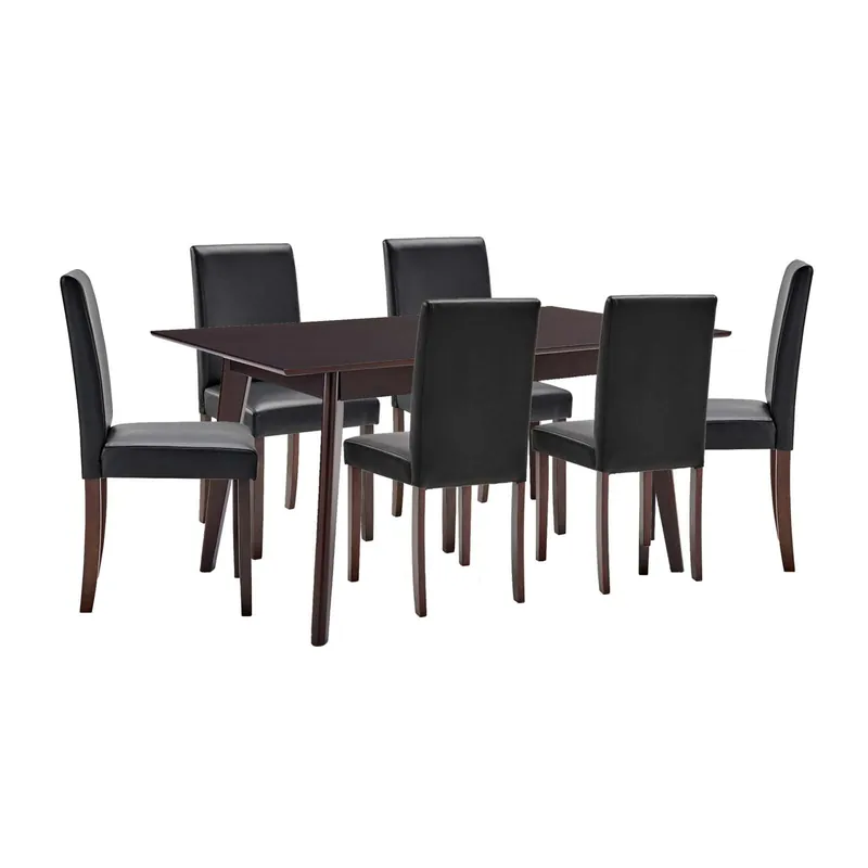 Save Now Prosper 7 Piece Faux Leather Dining Set By Modway - EEI-4182