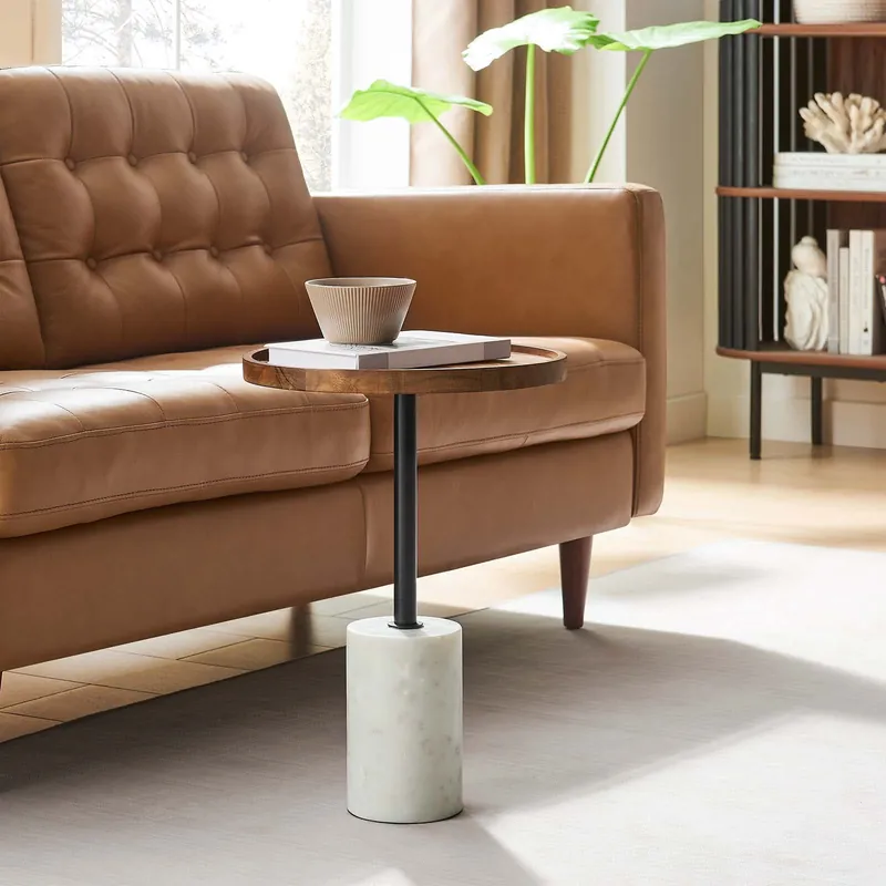 Amina Round Acacia Wood Side Table By Modway - EEI-6607 Mega Sale