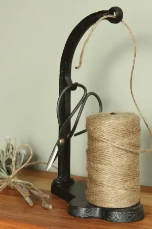 Jute Dispenser - Cast Iron - Antique Black Set Of 2 By HomArt Handmade