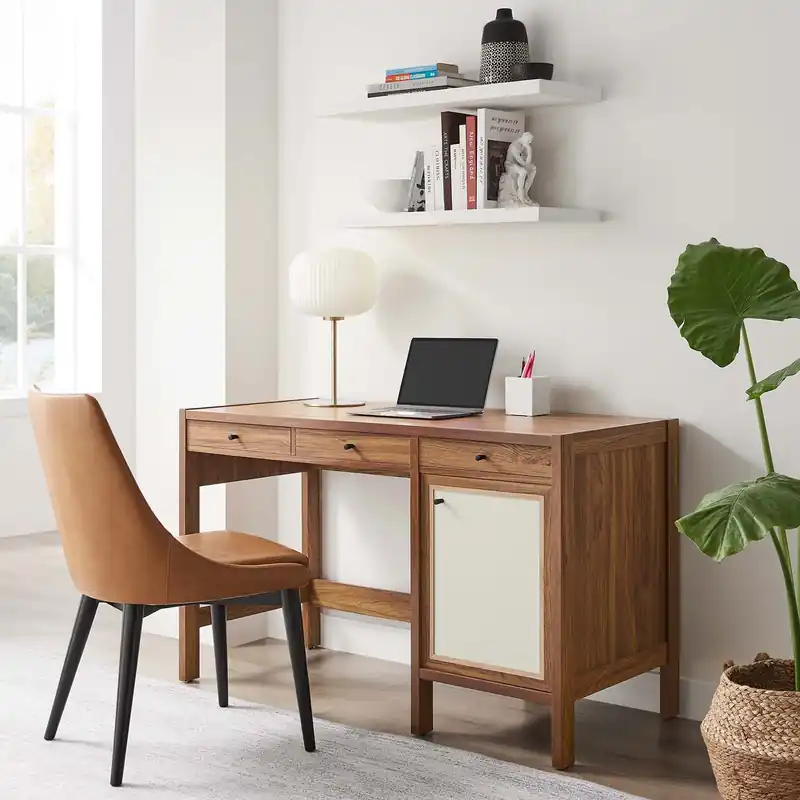 Capri 49" Wood Grain Office Desk By Modway - EEI-6617 Big Sale