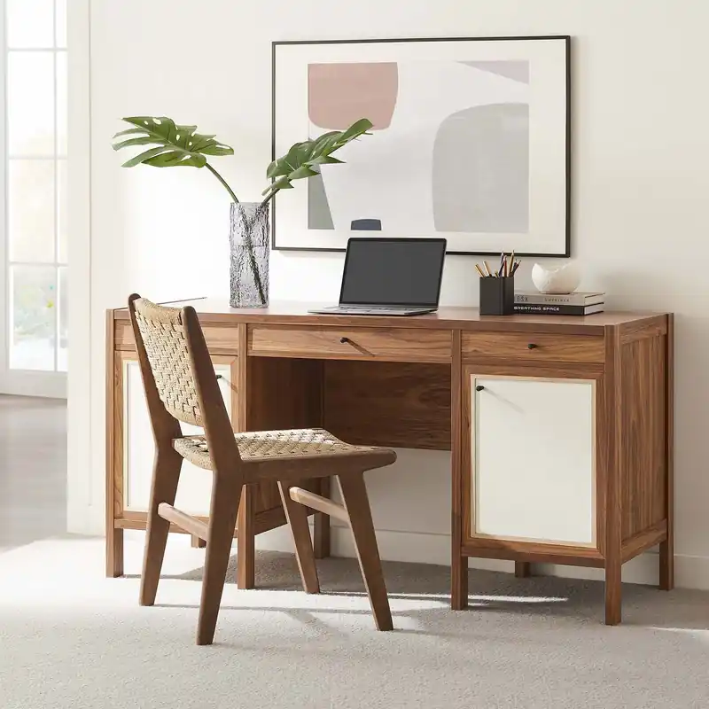 Capri 58" Wood Grain Office Desk By Modway - EEI-6618 Today Only