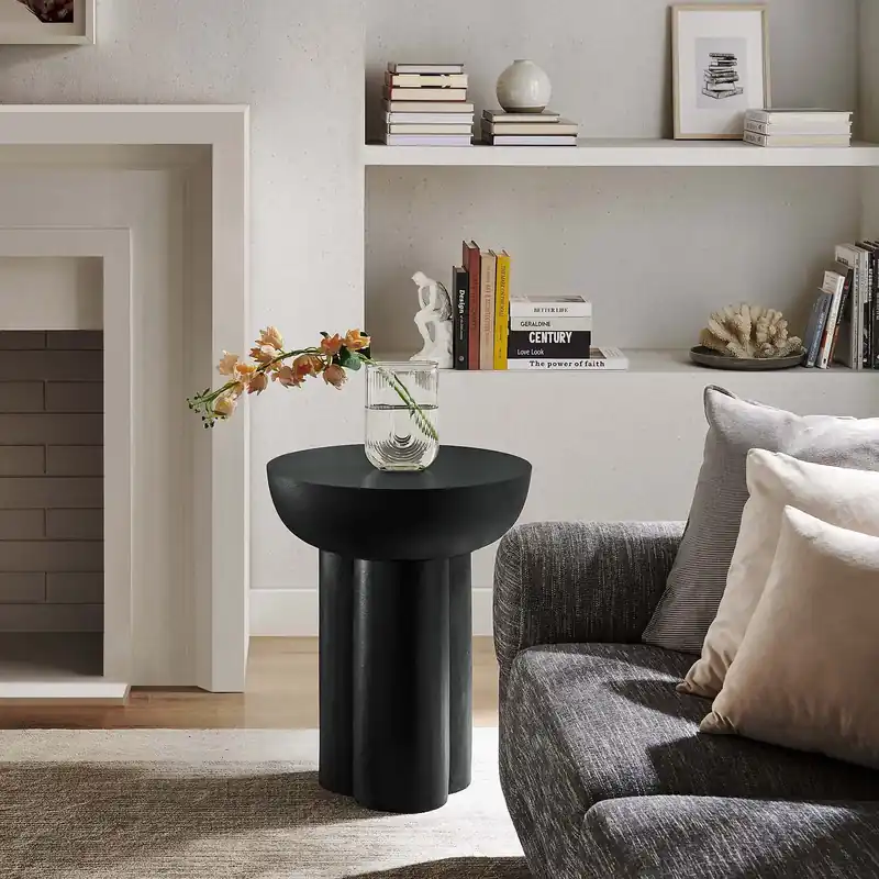 Price Drop Caspian Round Concrete Side Table By Modway - EEI-6761