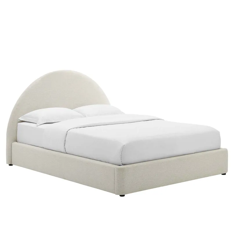 Resort Upholstered Fabric Arched Round Queen Platform Bed By Modway - Fan Favorite