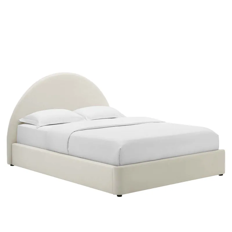 Trending Resort Performance Velvet Arched Round King Platform Bed By Modway - M