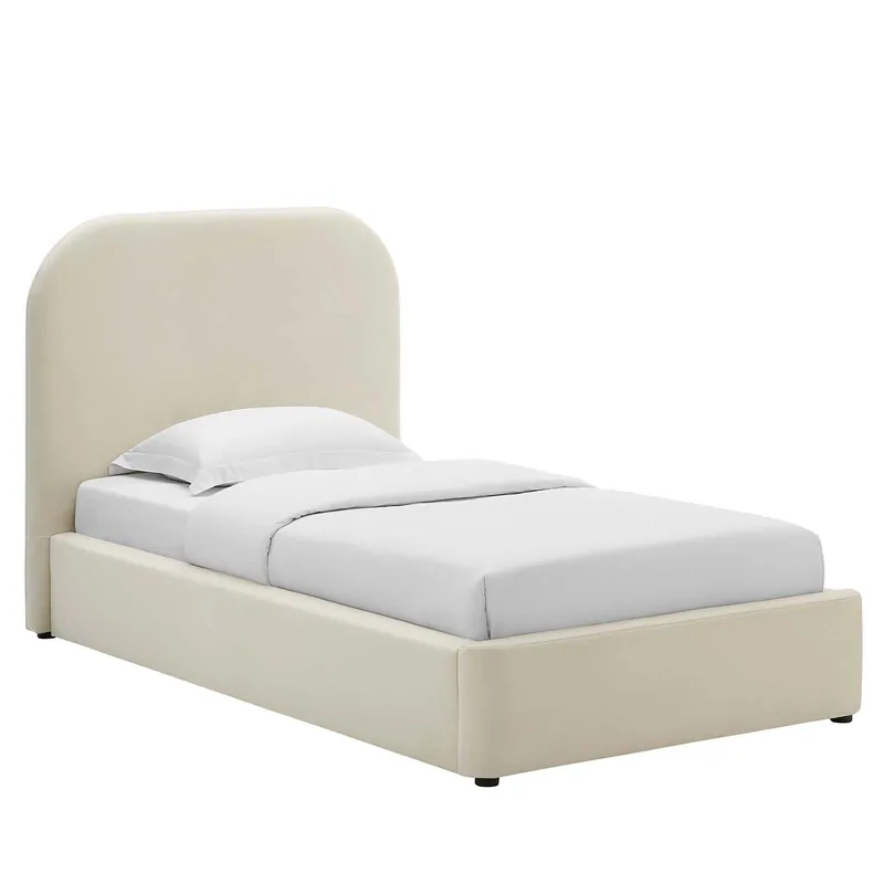 New Release Keynote Performance Velvet Curved Twin Platform Bed By Modway - MOD-71