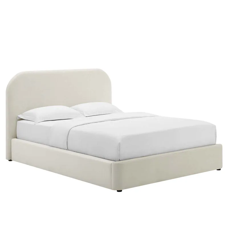 Keynote Performance Velvet Curved Full Platform Bed By Modway - MOD-71 Crafted