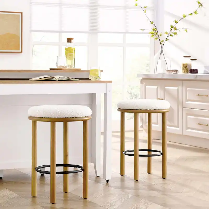 Warranty Included Fable Boucle Fabric Counter Stools - Set of 2 By Modway - EEI-6818