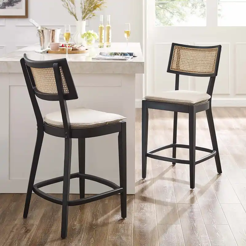 Caledonia Wood Counter Stools - Set of 2 By Modway - EEI-6821 Brand New