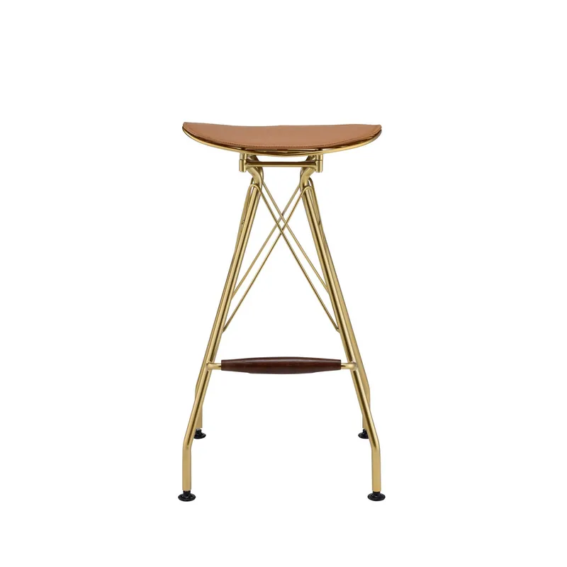 Metal Backless Barstool with Flared legs and Braces Support, Set of 2, Free Shipping