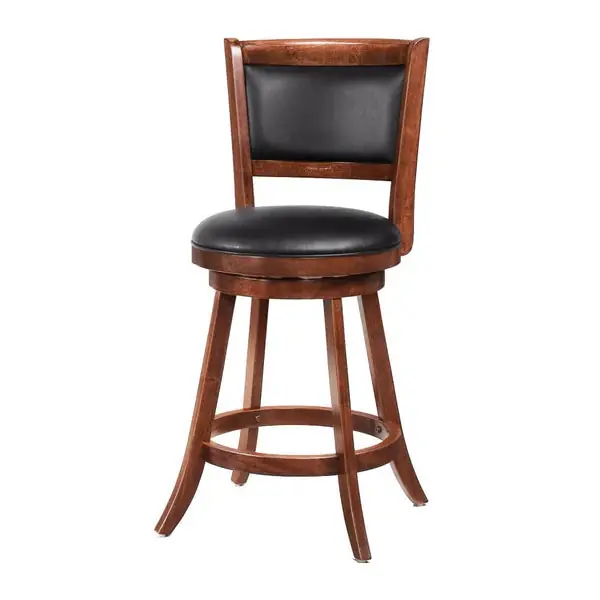 Free Shipping Modish Counter Height Stool with Upholstered Seat, Brown, Set of 2 By