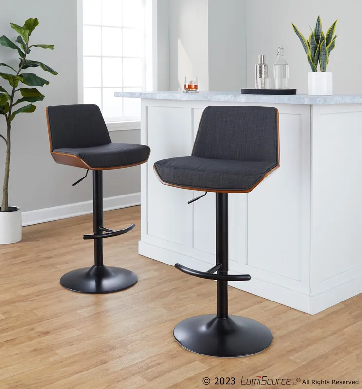 Buy Direct Corazza Adjustable Barstool - Set of 2 By LumiSource - BS-CRZZFB-RT2 B