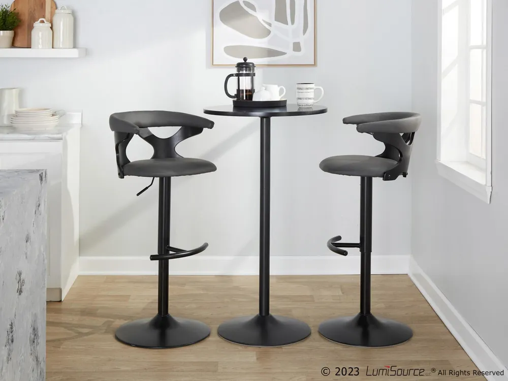 Gardenia Adjustable Barstool - Set of 2 By LumiSource - BS-GARDPU-RT2 New Arrival