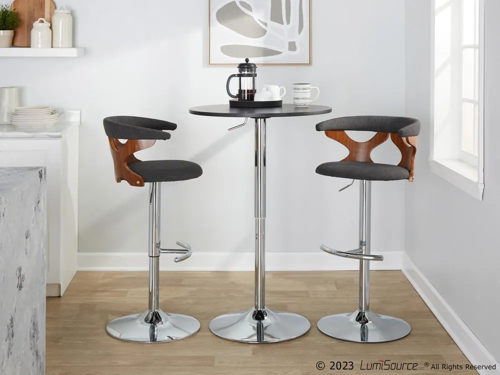 Gardenia Adjustable Barstool - Set of 2 By LumiSource - BS-GARDFB-RT2 Best Seller