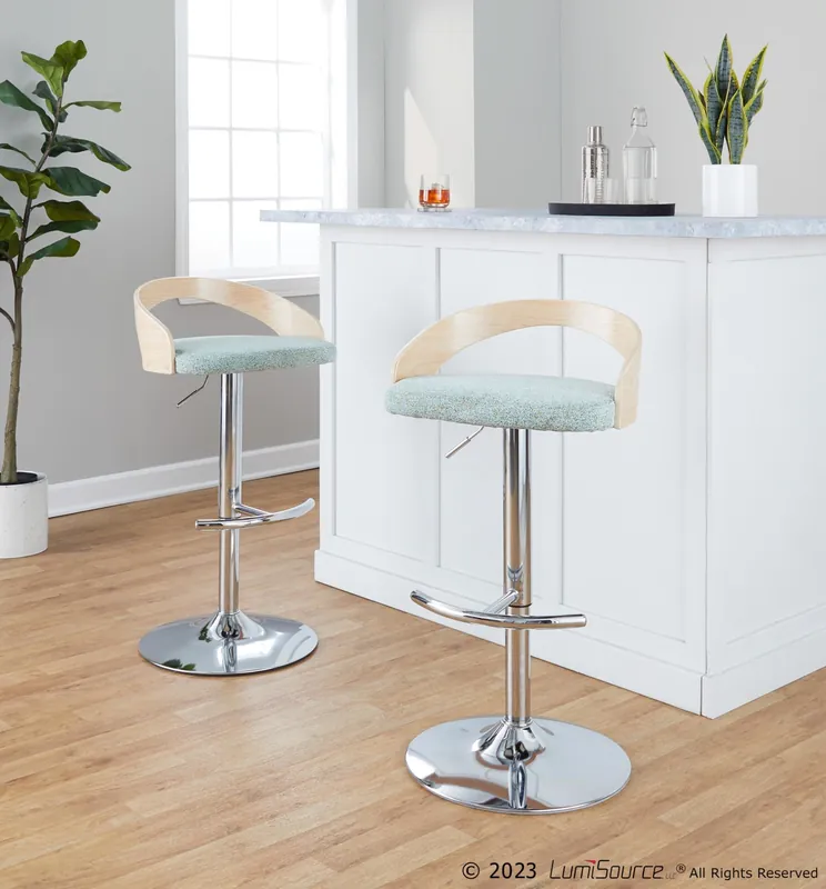 Weekend Sale Grotto Adjustable Barstool - Set of 2 By LumiSource - BS-GROTTOFB-RT2