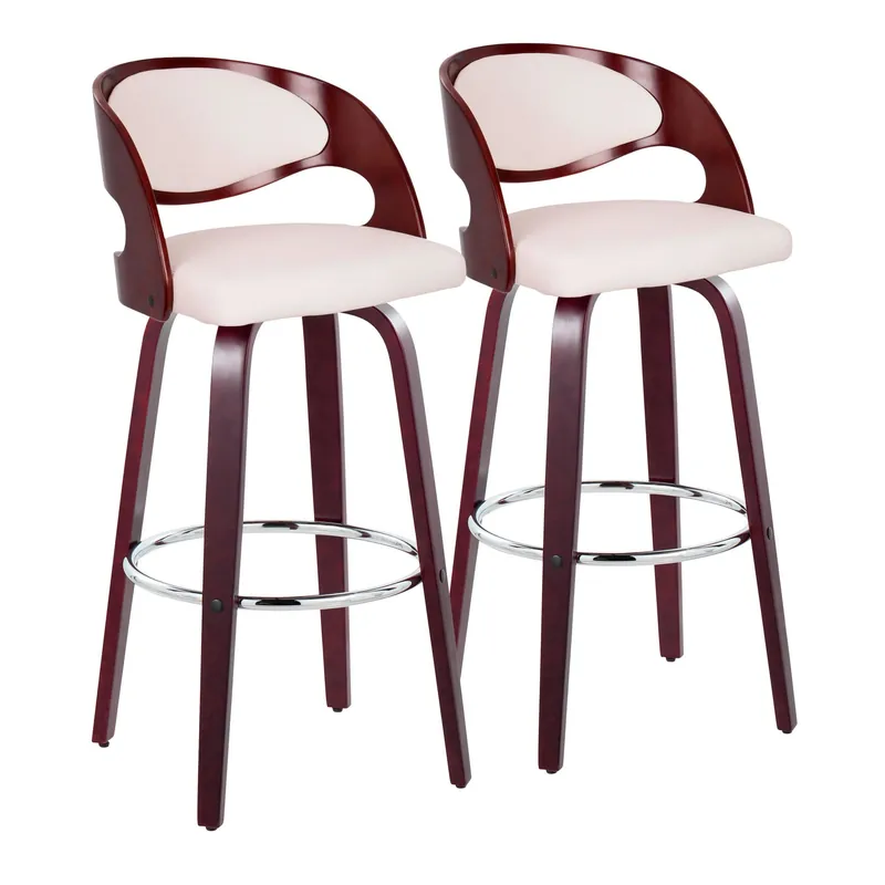 Original Pino 30" Fixed-Height Barstool - Set of 2 By LumiSource - B30-PINOPU-G