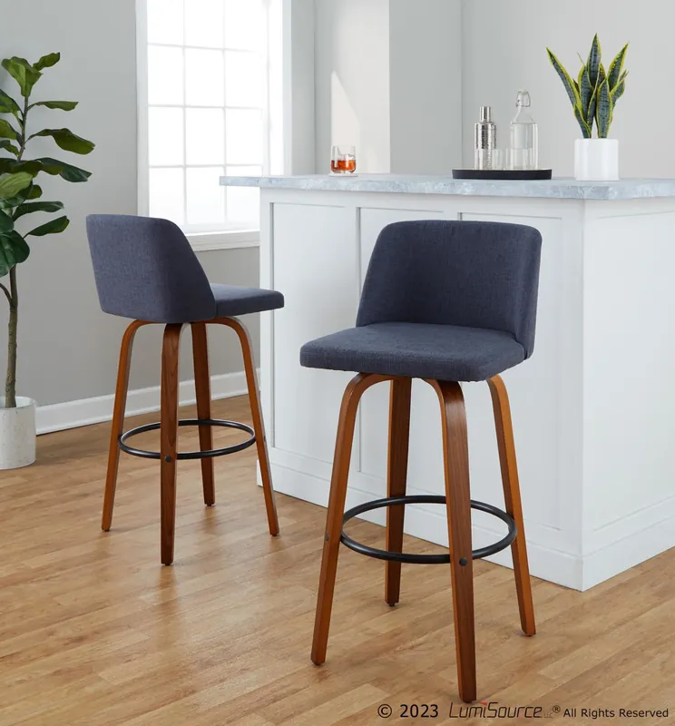 Toriano 30" Fixed-Height Barstool - Set of 2 By LumiSource - B30-TRNOF Top Pick