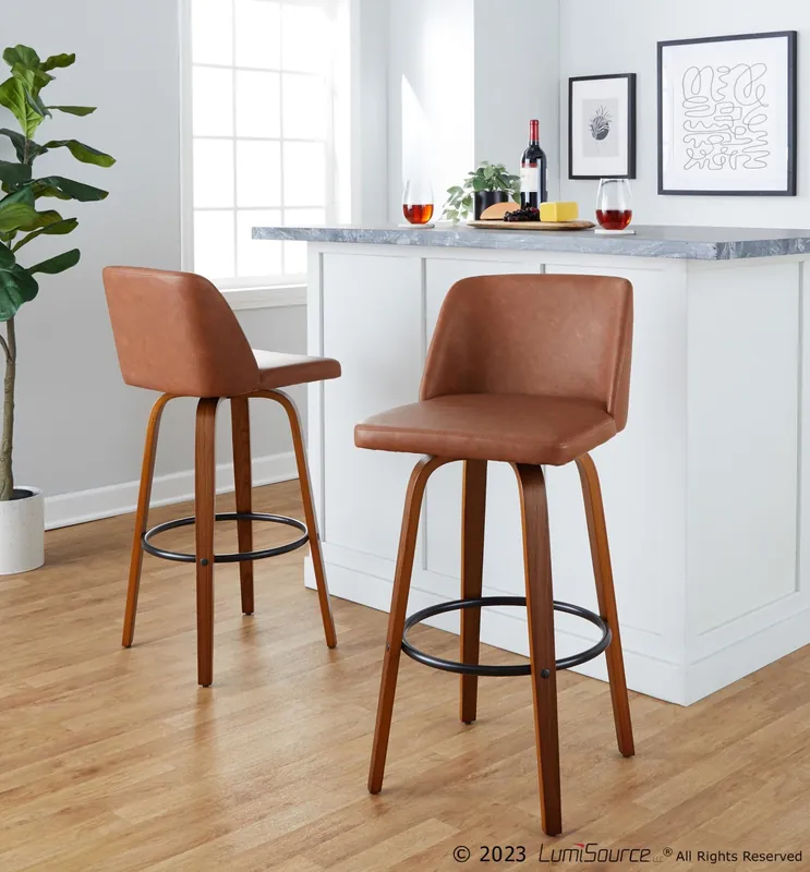 Order Now Toriano 30" Fixed-Height Barstool - Set of 2 By LumiSource - B30-TRNOP