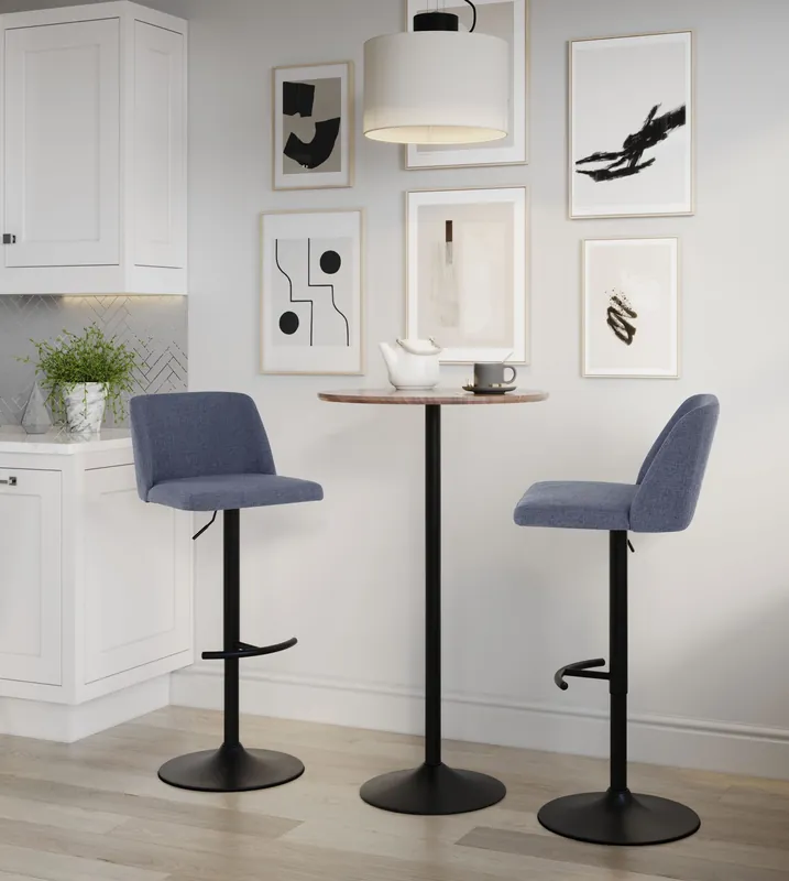 Worldwide Shipping Toriano Adjustable Barstool - Set of 2 By LumiSource - BS-TRNOFB-RT2 B